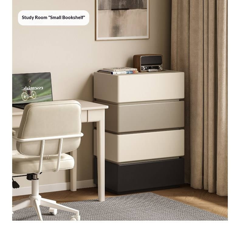 Oak, Ash Solid Wood, Solid RubberWood Light Luxury Side Cabinet