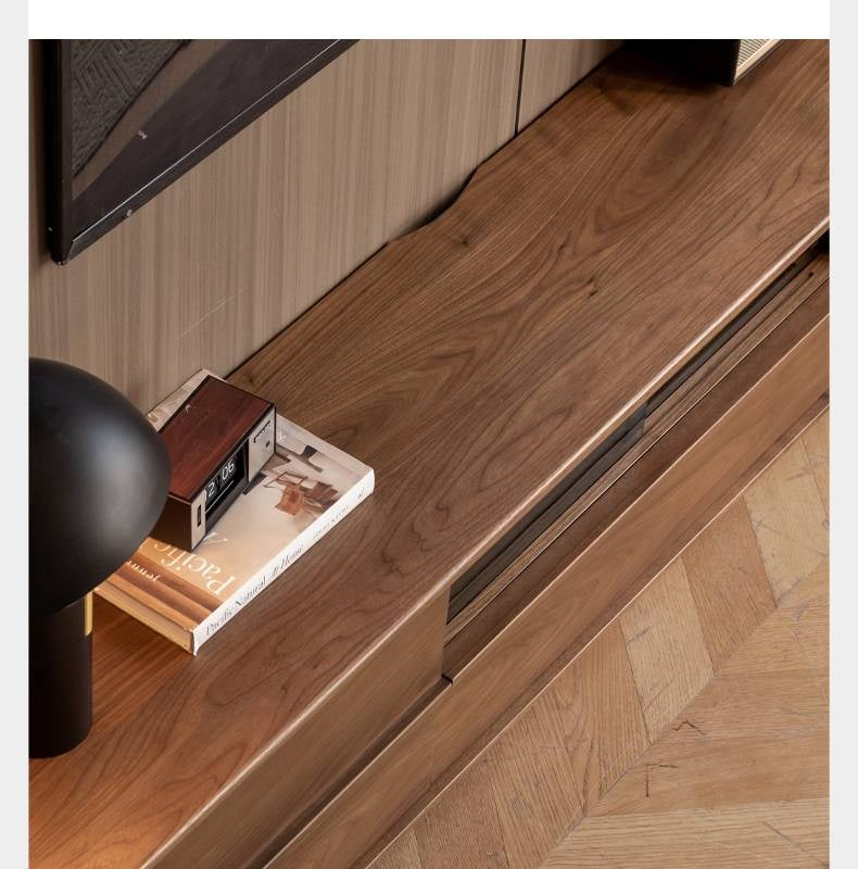 White Oak, Black Walnut Solid Wood TV Stand