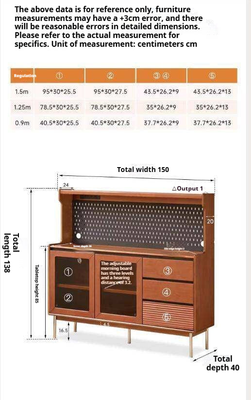 Tulipwood, Black Walnut Solid Wood Retro Sideboard