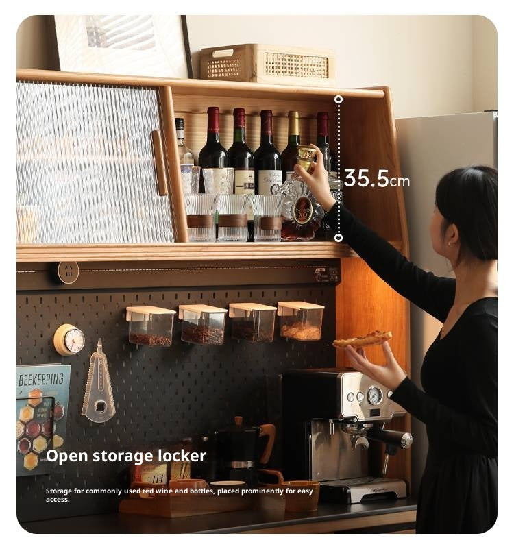 Cherry Solid Wood Rock Plate Sideboard