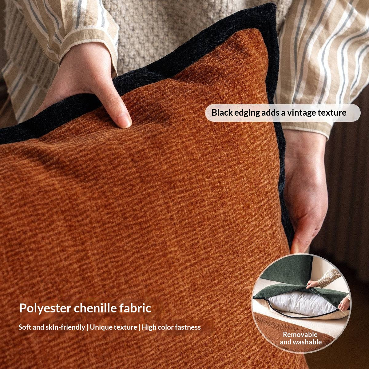 Vintage Style Bed Headboard Pillow with High Backrest Support