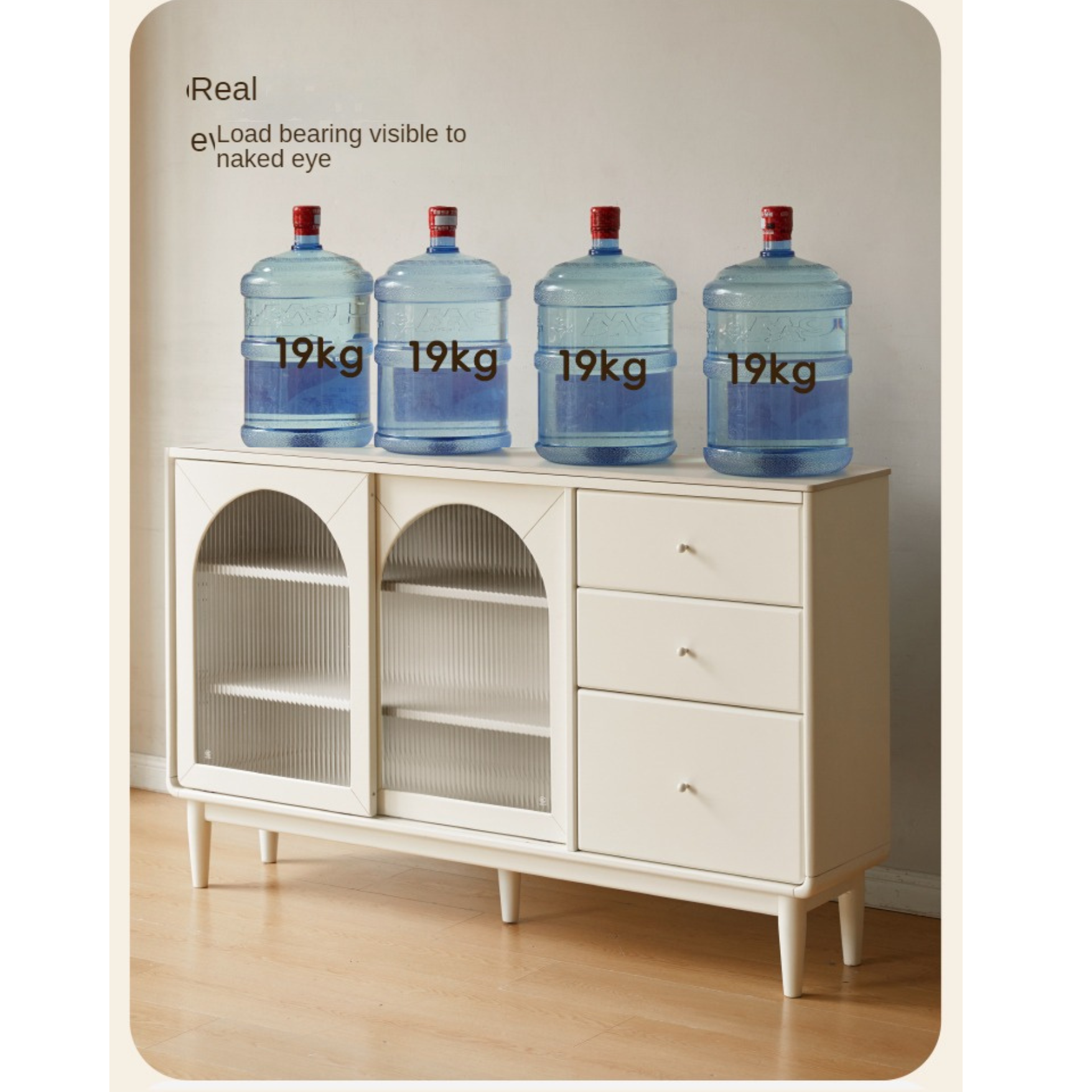 Poplar Solid Wood Rock Board Ultra-thin Wall Sideboard