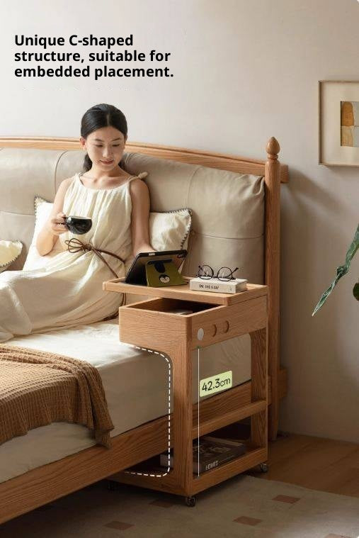 Oak Solid Wood Original Wood Style Side Table