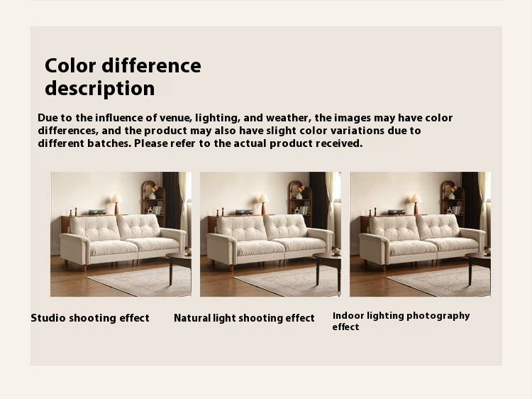 French Retro Fabric Sofa – High-Back with Pet-Friendly Scratch-Resistant Fabric