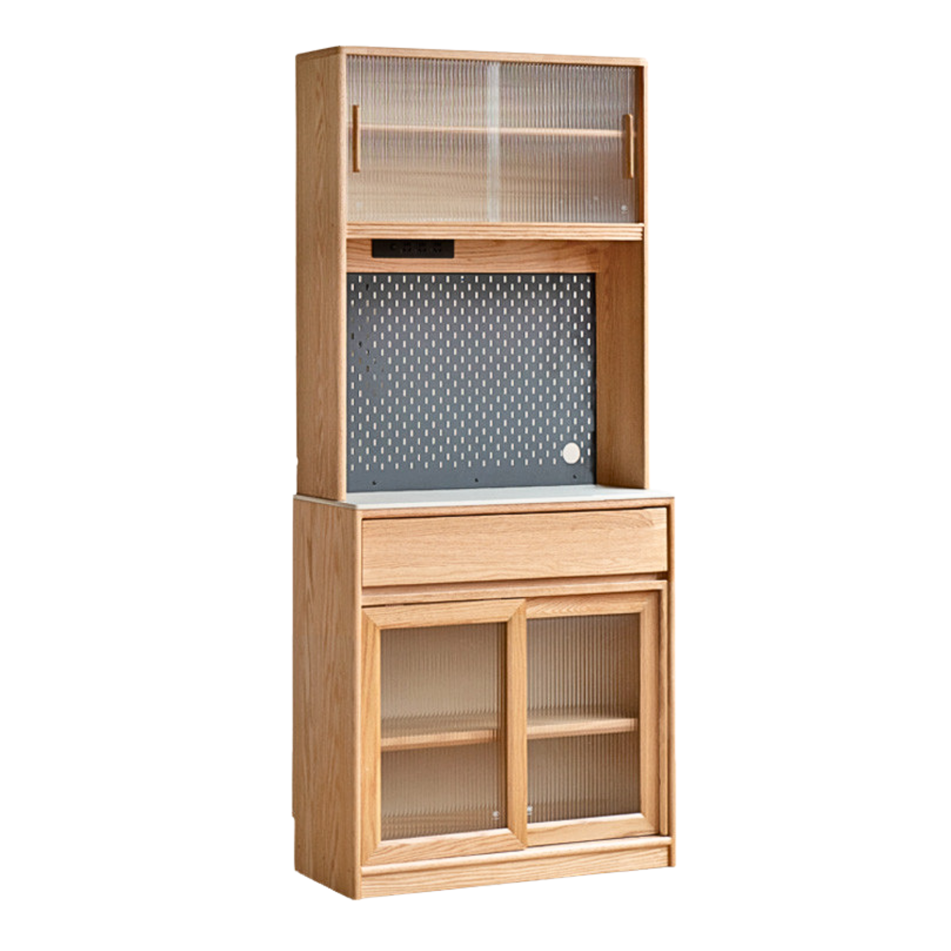 Oak Solid Wood Rock Board Modern Sideboard