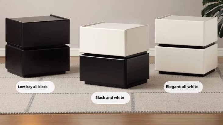 Rubber Solid Wood Modern Nightstand
