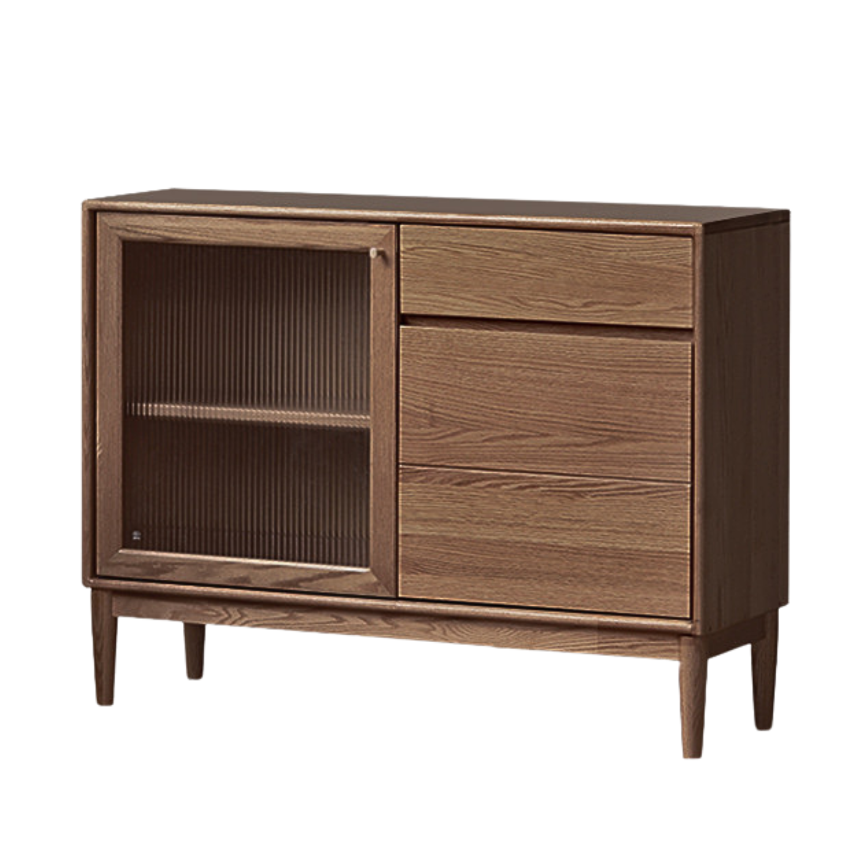 Oak Solid Wood Modern Dining Sideboard Against The Wall