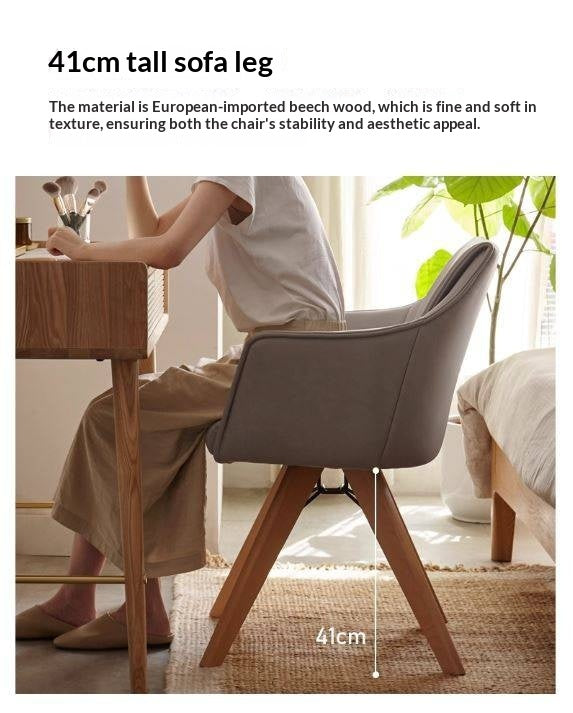 Beech Solid Wood Soft Chair Rotate 360