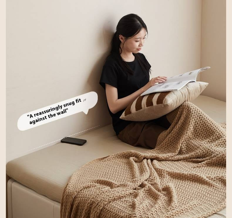 Eco-Cloud Leather Box Platform Bed, Headboard-Free Bed