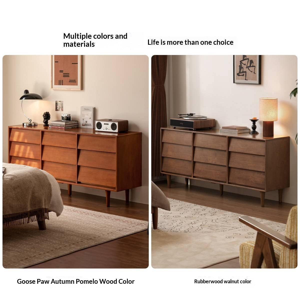 Black Walnut Solid Wood antique Style Chest of Drawers