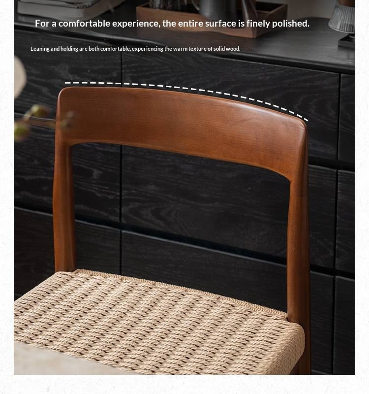 Set 4 pcs Ash, Beech, Cherry Solid Wood Dining Rope Chair