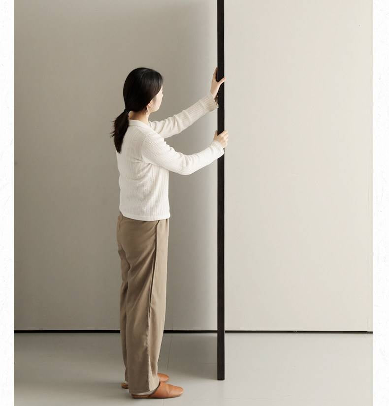 Ash Solid Wood Suspended wabi-sabi style black Dining Table