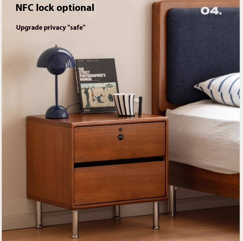 Poplar Solid Wood American Retro Nightstands