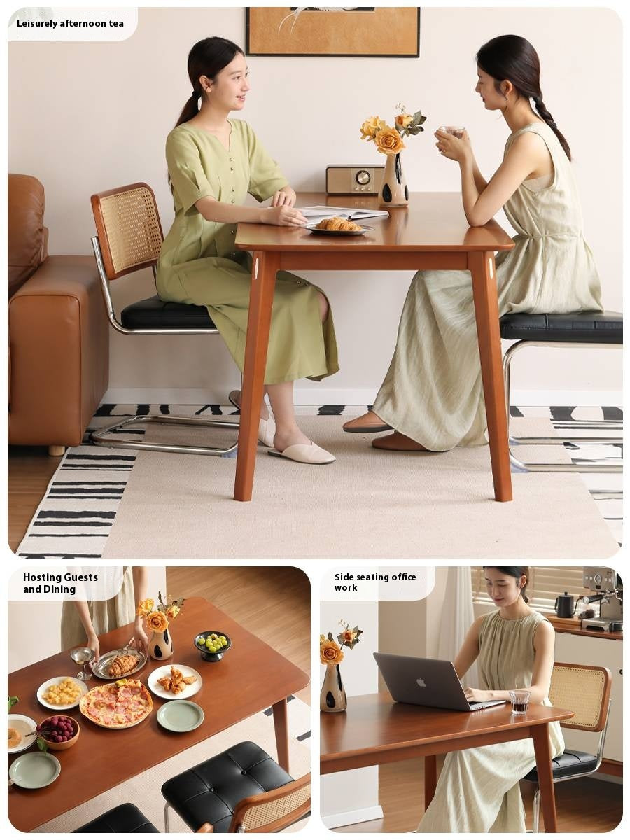 Tulipwood Solid Wood Retro Dining Table