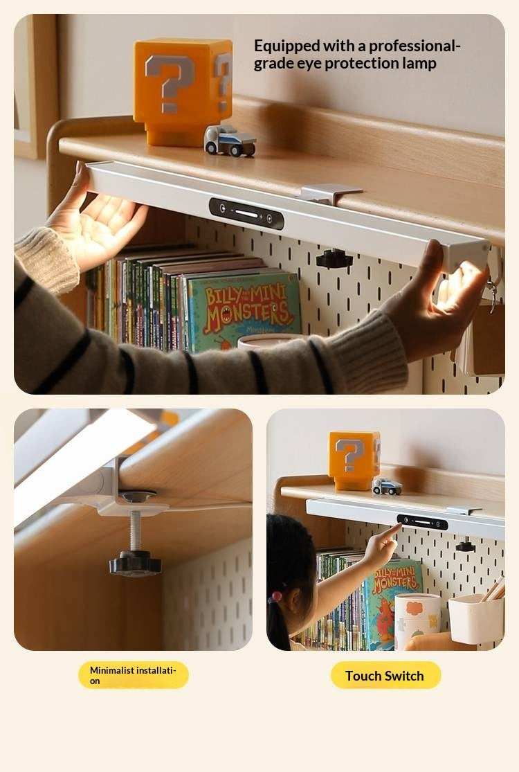 Beech Solid Wood Children's Study Desk with Electric Lift