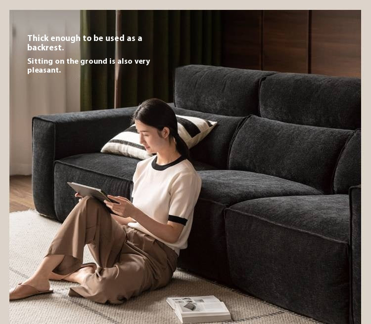 Fabric Modern Style chenille tofu block Sofa.