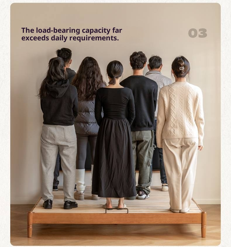 Cherry Solid Wood Soft Backrest Bed, French Retro Style