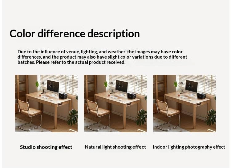 Ash Solid Wood Modern Multifunctional Office Desk