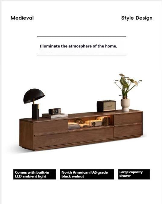 White Oak, Black Walnut Solid Wood TV Stand