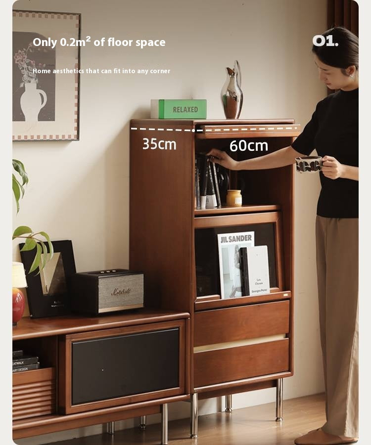 Poplar Solid Wood Ancient Style Side Cabinet.