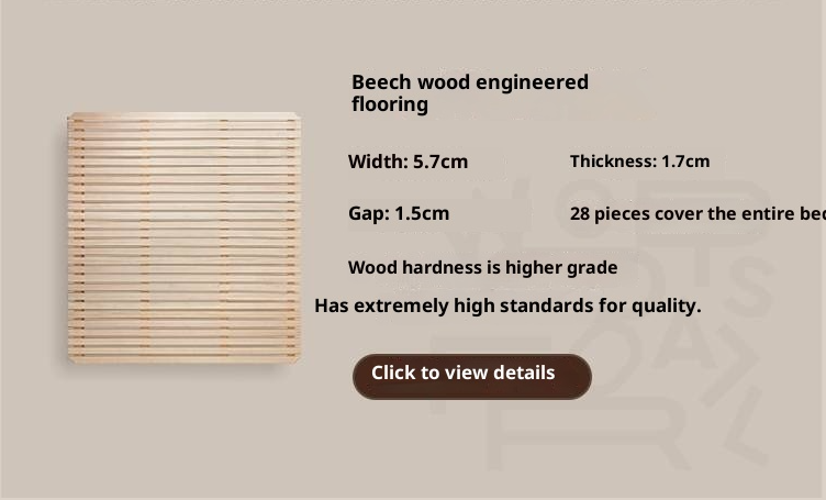 Poplar Solid Wood Genuine Leather Soft Backrest Bed Retro Vintage