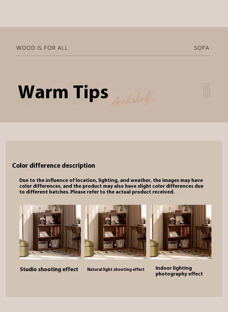 Solid Rubberwood Modern Bookcase
