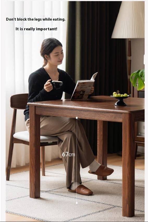 Oak Solid Wood Square Dining Table