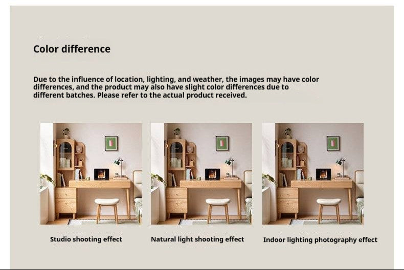 Oak Solid Wood Corner Office Desk with Integrated Bookshelf