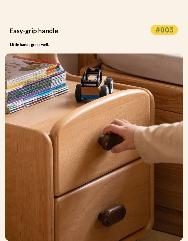 Beech Solid Wood Children's Nightstand Modern Minimalist