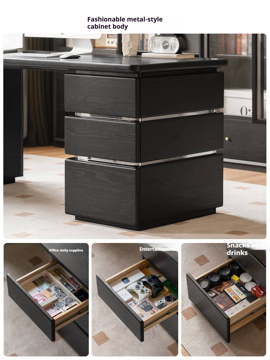 Oak Solid Wood Bauhaus Style Computer Desk.