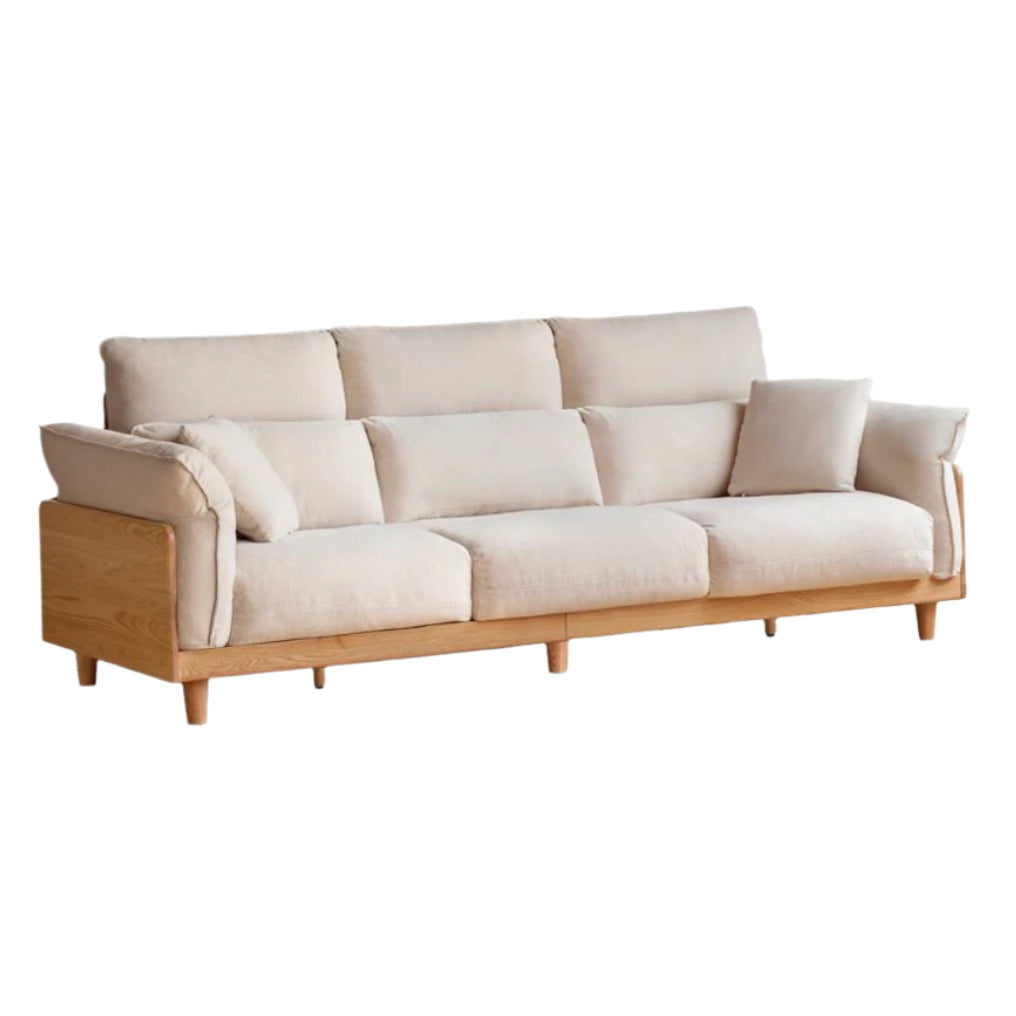 Oak Solid Wood high-back sofa