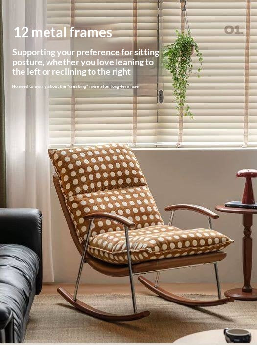 Rocking Lounge Chair with Wraparound Cushion