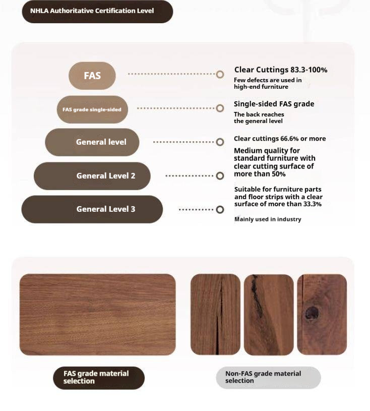 Oak Solid Wood Modern Dining Table