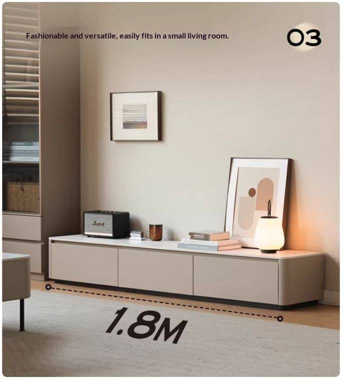 Poplar Solid Wood Rock Slab TV Stand.