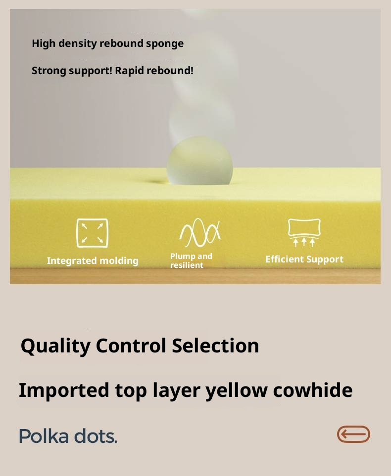 Poplar Solid Wood Genuine Leather Soft Backrest Bed Retro Vintage