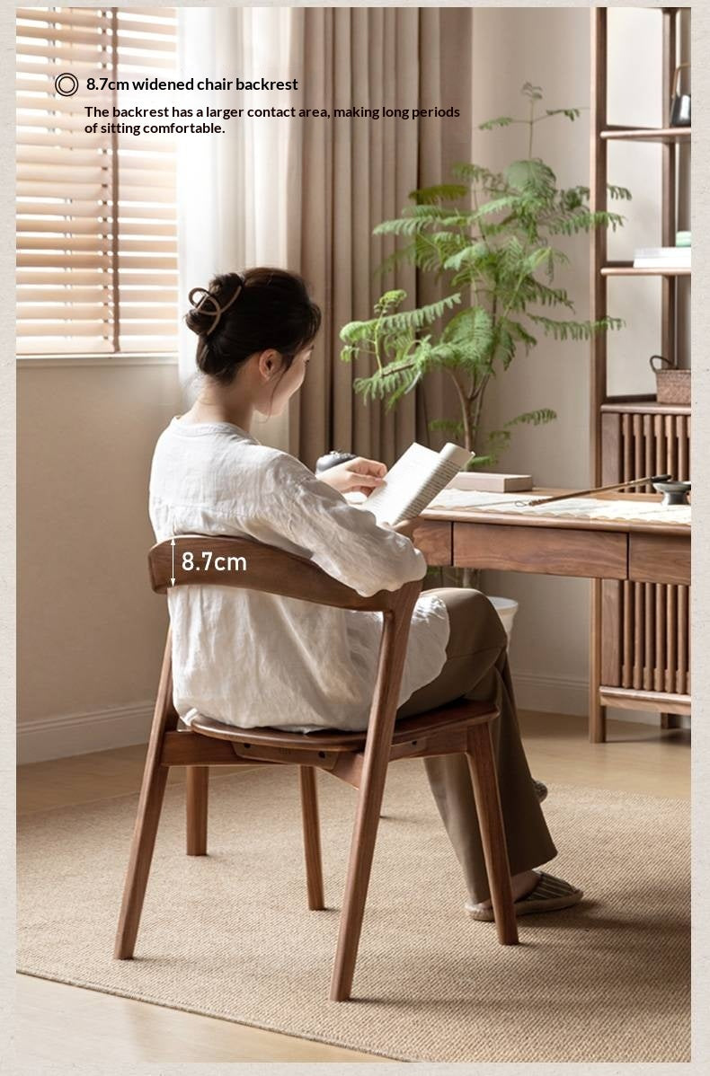 Black Walnut, Ash Solid Wood Dining Chair