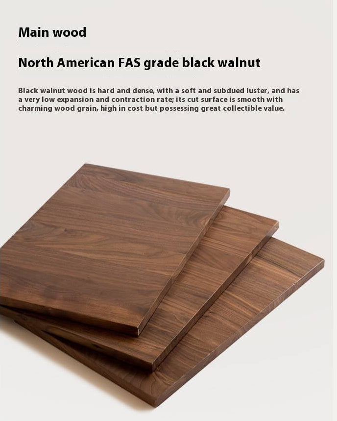 Black Walnut Solid Wood Light Luxury Style Bench