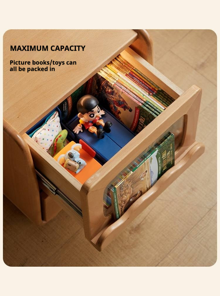 Beech, Poplar Solid Wood Children's Nightstand.