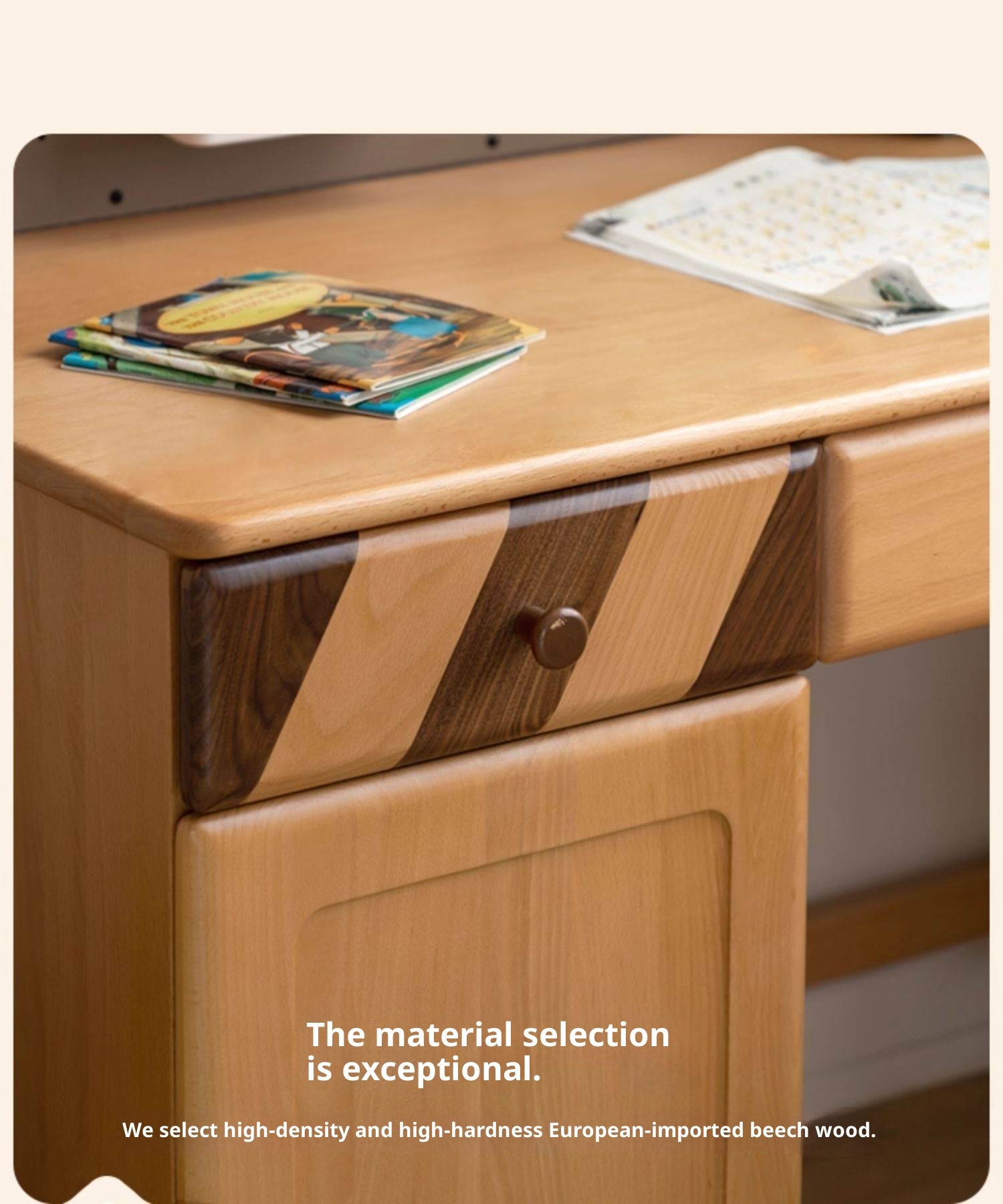 Beech Solid Wood Children s Learning Desk