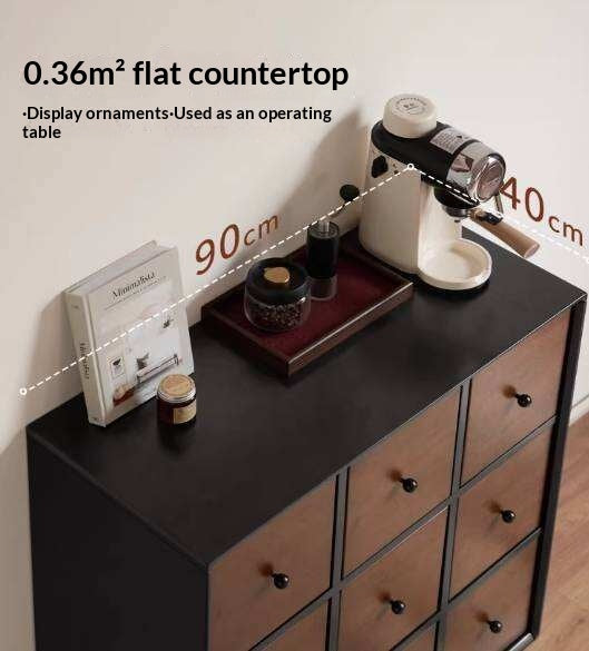 Rubberwood Solid 9-Drawer Dresser, Mid Century Bedroom Storage Cabinet