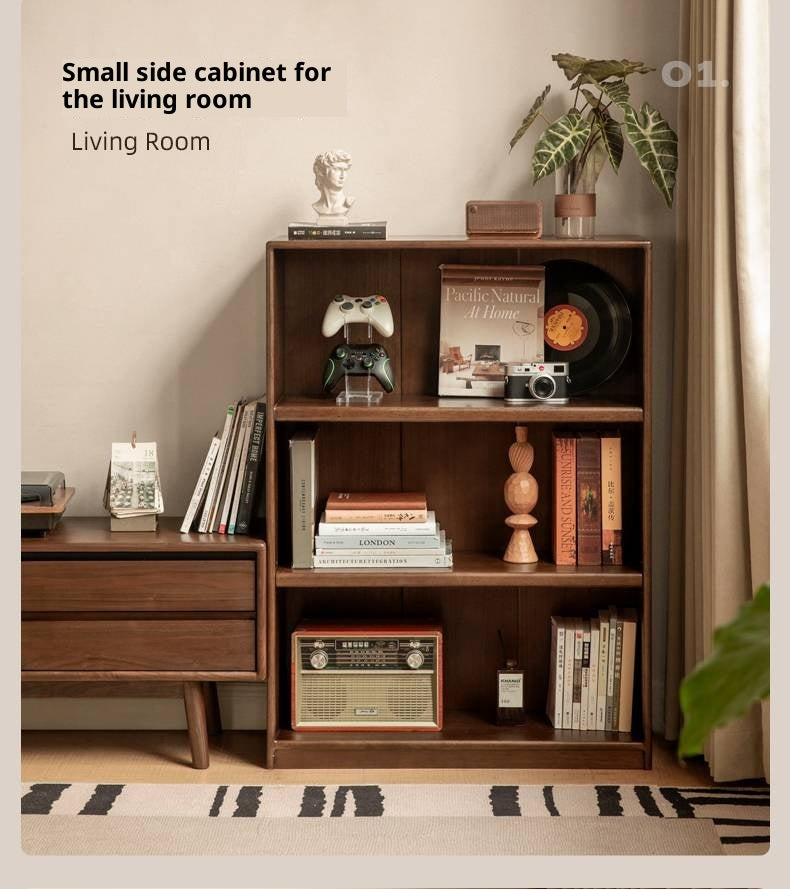 Solid Rubberwood Modern Bookcase