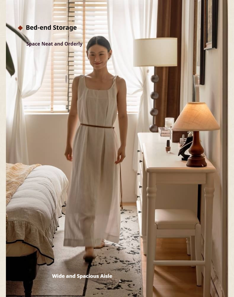 Solid Rubberwood French Retro Vanity Table.