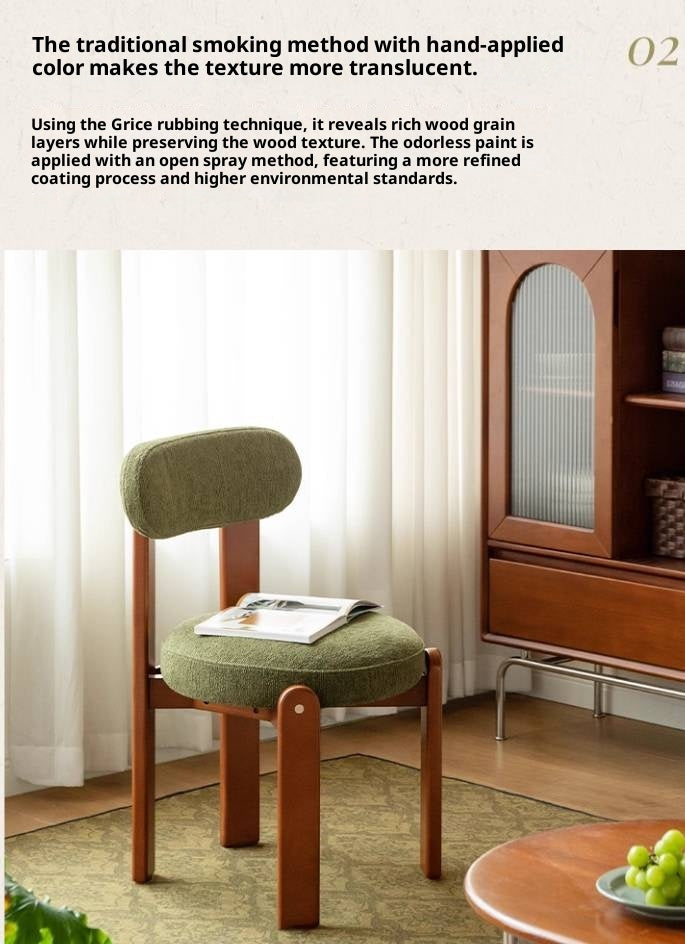 Set 4pcs Beech, Rubberwood, Black Walnut, Cherry Solid Wood French Antique Style Chair