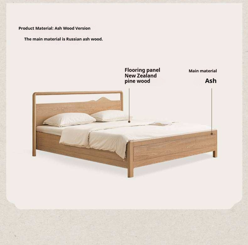 Ash Solid Wood Box Bed Modern Simple