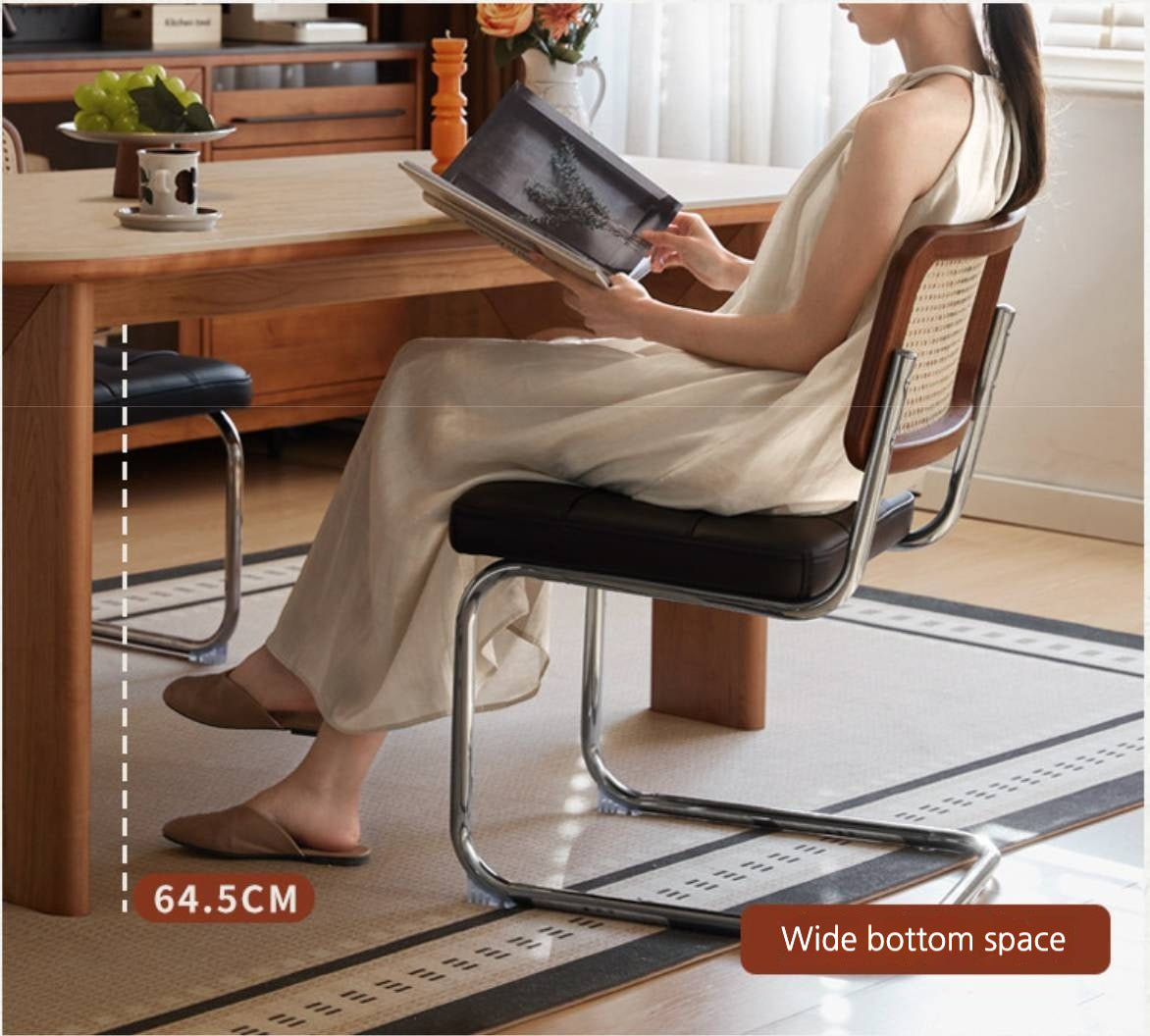 Cherry Solid Wood French Retro Style Slab Dining Table