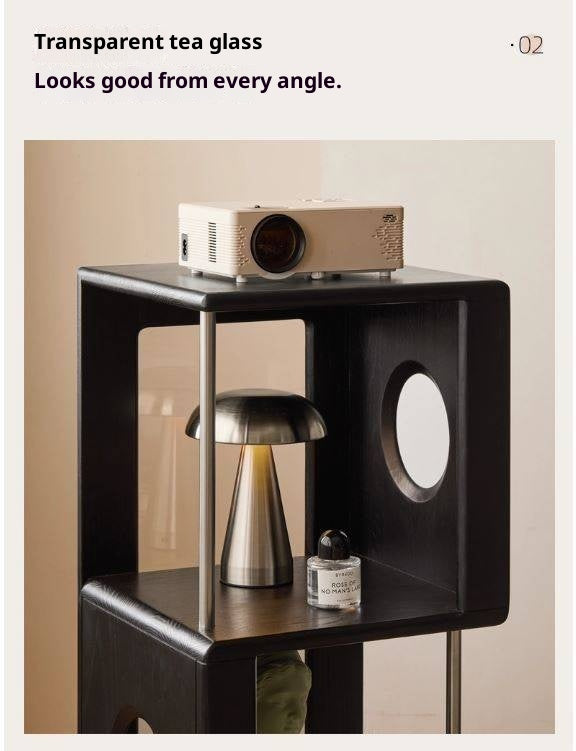 Poplar Solid Wood Vintage Style Mobile Bookshelf