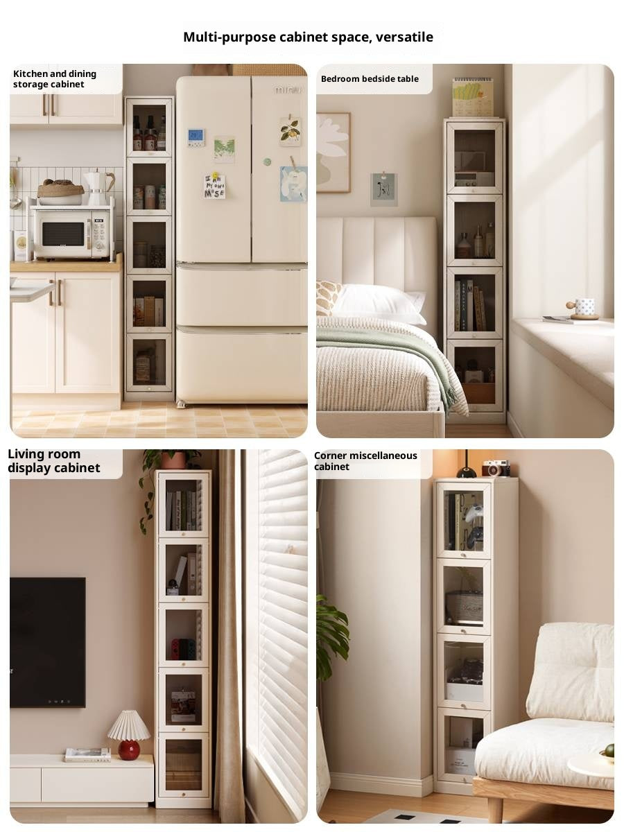 Solid Rubberwood Cream-Style Bookcase