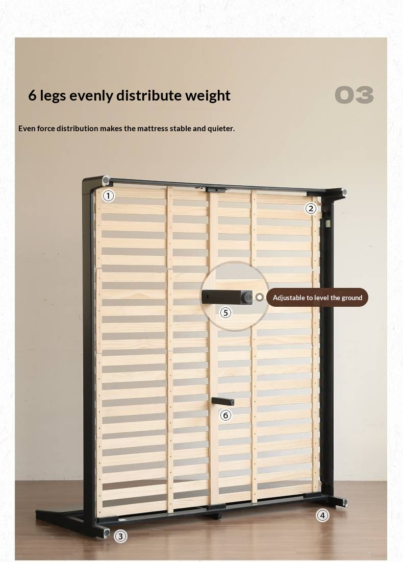 Rubberwood, Poplar Solid Wood Bed in Black — Modern Casual Edge Design