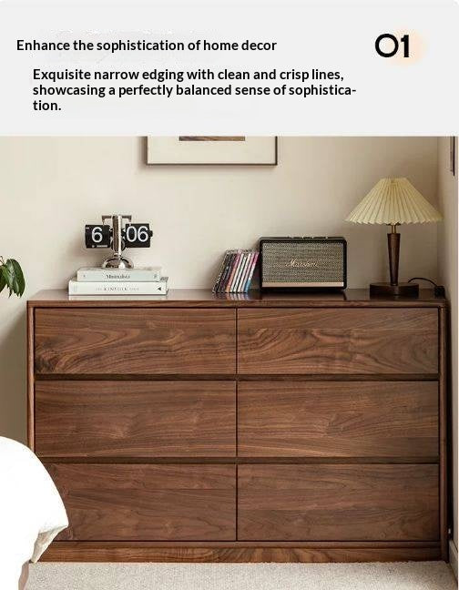 Black Walnut, South American Walnut Solid Wood chest of drawers