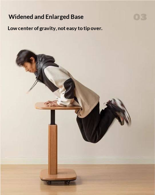 Cherry, Oak Solid Wood Lift Side Table